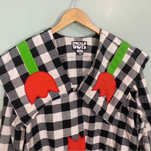 Boyko Tulip Black and White Checkered Mini Dress - Picture 2 of 7